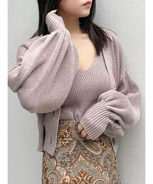 MURUA | ボリュームスリーブカーデ×キャミSET【セットアイテム】(カーディガン/ボレロ)