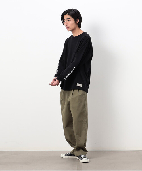 Purple&Yellow(パープルアンドイエロー)の「メッセージプリント 長袖Tシャツ(Tシャツ/カットソー・メンズ・マルチ/ホワイト/ブラック・S/L/M)」の9枚目の写真