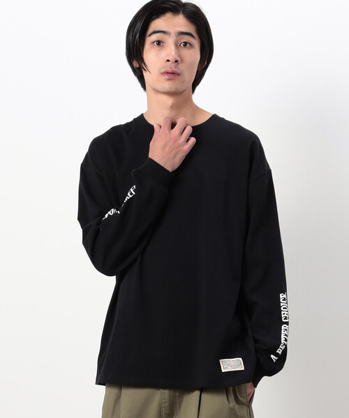 Purple&Yellow(パープルアンドイエロー)の「メッセージプリント 長袖Tシャツ(Tシャツ/カットソー・メンズ・マルチ/ホワイト/ブラック・S/L/M)」の10枚目の写真