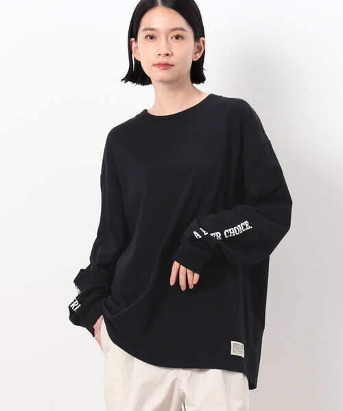 Purple&Yellow(パープルアンドイエロー)の「メッセージプリント 長袖Tシャツ(Tシャツ/カットソー・メンズ・マルチ/ホワイト/ブラック・S/L/M)」の13枚目の写真