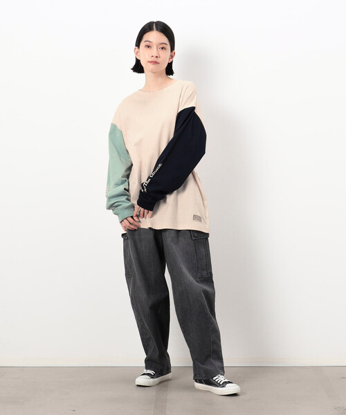 Purple&Yellow(パープルアンドイエロー)の「メッセージプリント 長袖Tシャツ(Tシャツ/カットソー・メンズ・マルチ/ホワイト/ブラック・S/L/M)」の17枚目の写真