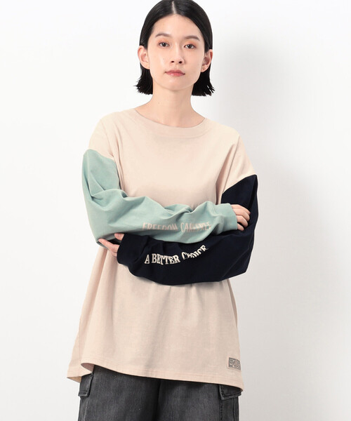 Purple&Yellow(パープルアンドイエロー)の「メッセージプリント 長袖Tシャツ(Tシャツ/カットソー・メンズ・マルチ/ホワイト/ブラック・S/L/M)」の18枚目の写真