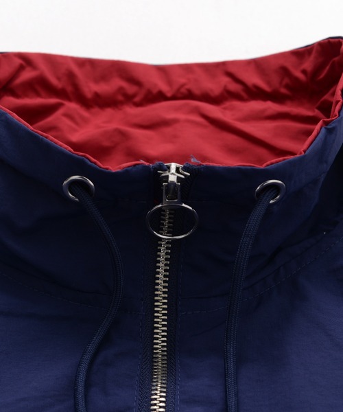 Revo.（レボ）の「ワンポイント刺繍 ハーフジップ スタンドネック ナイロン アノラック ブルゾン（ナイロンジャケット・メンズ・ブラック/ターコイズブルー/ネイビー/オフホワイト・L/M）」の9枚目の写真