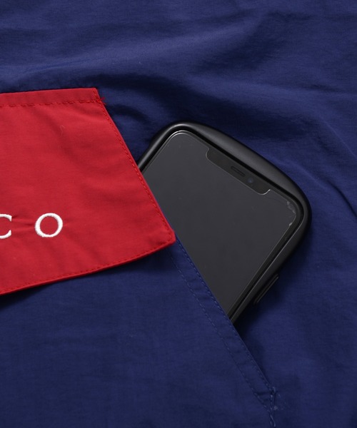 Revo.（レボ）の「ワンポイント刺繍 ハーフジップ スタンドネック ナイロン アノラック ブルゾン（ナイロンジャケット・メンズ・ブラック/ターコイズブルー/ネイビー/オフホワイト・L/M）」の12枚目の写真