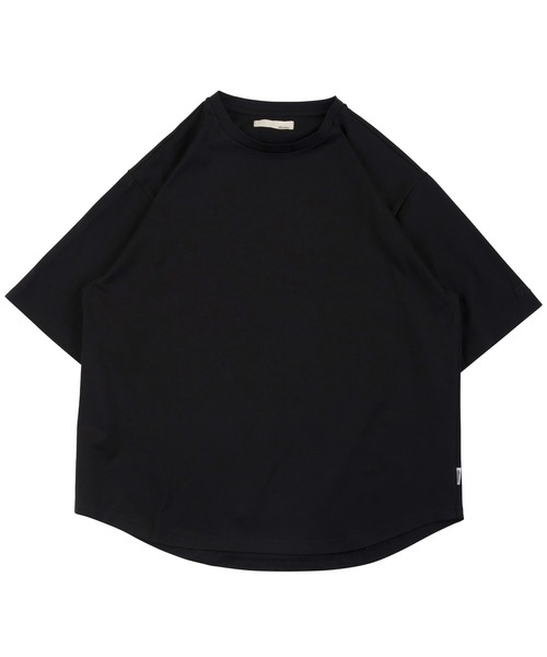 #Re:room（リルーム）の「ワンポイントラウンドヘムビッグTシャツ（Tシャツ/カットソー・メンズ・ベージュ/ダークグリーン/オフホワイト/ブラック・SMALL/MEDIUM）」の3枚目の写真