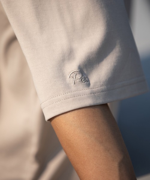 #Re:room（リルーム）の「ワンポイントラウンドヘムビッグTシャツ（Tシャツ/カットソー・メンズ・ベージュ/ダークグリーン/オフホワイト/ブラック・SMALL/MEDIUM）」の11枚目の写真