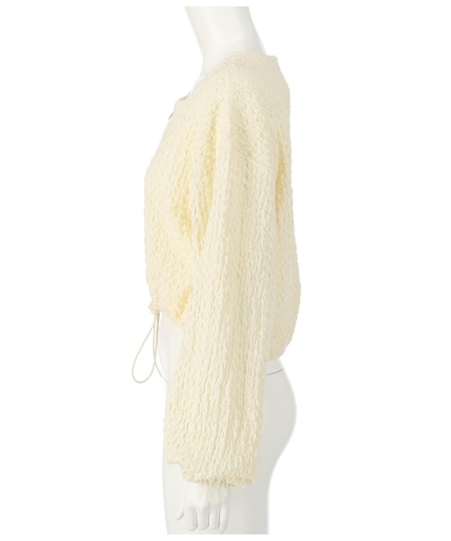 ANAP（アナップ）の「ジャガードカットブルゾン【セットアップ対応】（ブルゾン・レディース・オフホワイト/ブラック・FREE）」の18枚目の写真