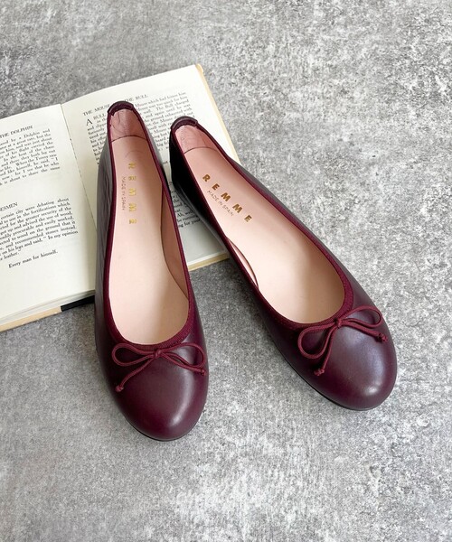 REMME（レメ）の「【REMME/レメ】バレエシューズ（バレエシューズ・レディース・ブラック/ボルドー・38/39）」の2枚目の写真