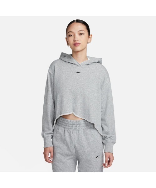 NIKE（ナイキ）の「NIKE AS W NSW DIM FLC FT CROP PO HD ナイキ  ウィメンズ NSW DIM フリース FT クロップ PO L/S フーディ（パーカー・レディース・ブラック/グレー・XL/M/S/L）」の2枚目の写真