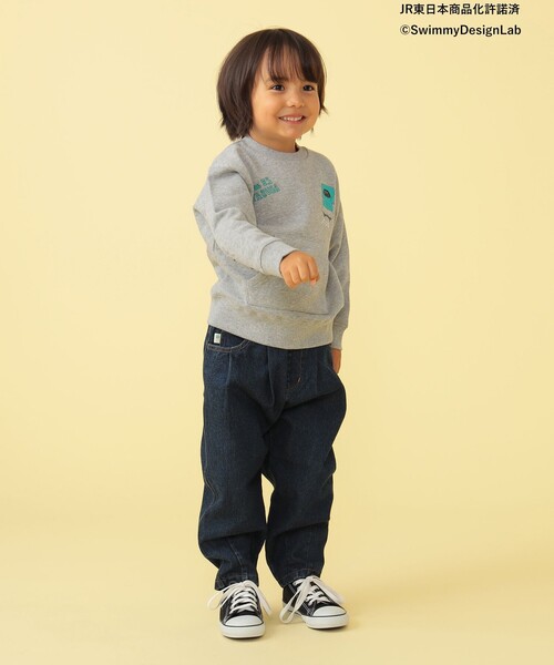 BEAMS mini(ビームスミニ)の「BEAMS mini / カンガルーポケット 刺繍 スウェット プルオーバー 23FW(90~150cm)(スウェット・キッズ・ライトグレー/ブルー系その他4/オレンジ・140/120/90/150/110/100/130)」の8枚目の写真