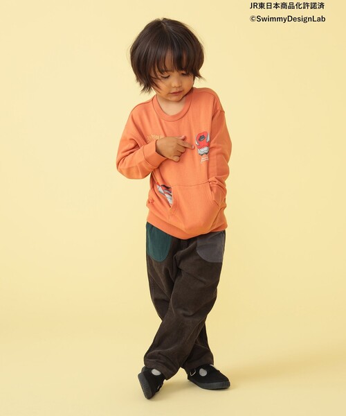 BEAMS mini(ビームスミニ)の「BEAMS mini / カンガルーポケット 刺繍 スウェット プルオーバー 23FW(90~150cm)(スウェット・キッズ・ライトグレー/ブルー系その他4/オレンジ・140/120/90/150/110/100/130)」の10枚目の写真