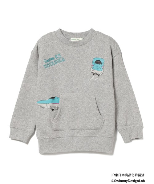 BEAMS mini(ビームスミニ)の「BEAMS mini / カンガルーポケット 刺繍 スウェット プルオーバー 23FW(90~150cm)(スウェット・キッズ・ライトグレー/ブルー系その他4/オレンジ・140/120/90/150/110/100/130)」の12枚目の写真