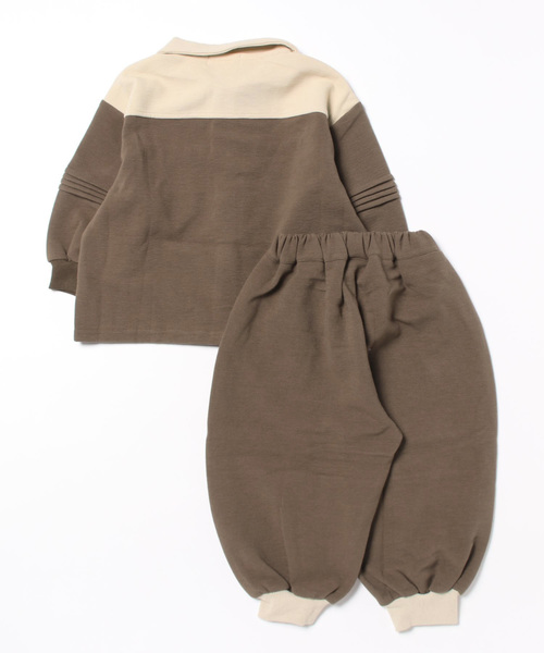 aimoha（アイモハ）の「aimoha-KIDS- 子供服 　バイカラー厚手カットソーセットアップ（セットアップ・キッズ・ベージュ・130/110/120/100/140）」の13枚目の写真