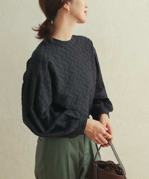 セール】コットン刺繍ボリュームスリーブブラウス（シャツ