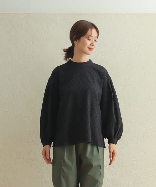 セール】コットン刺繍ボリュームスリーブブラウス（シャツ/ブラウス