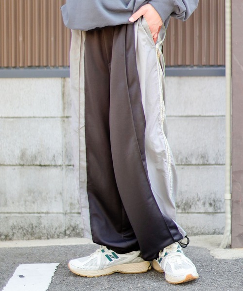 SPINNS（スピンズ）の「【ユニセックスで着用可能】リメイク風ナイロン