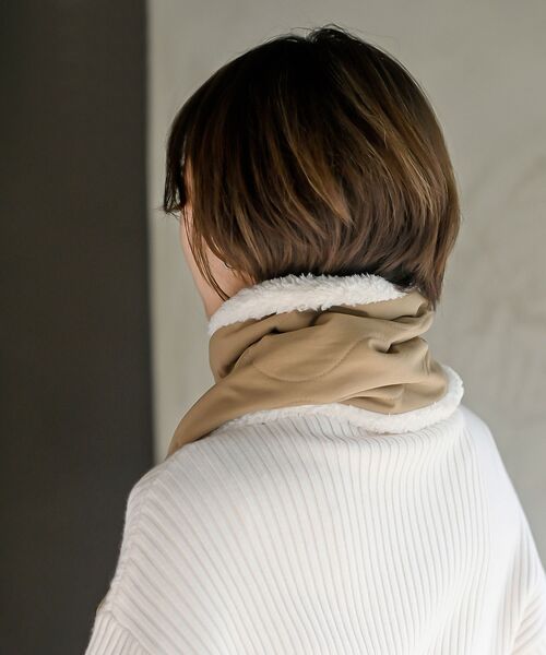 rps（アールピーエス）の「さしこみキルトマフラー（マフラー・レディース・カーキ/ブラック/ダークベージュ・フリー）」の15枚目の写真