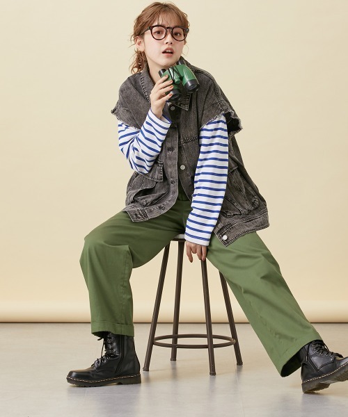 Le temps riche（ルタンリッシュ）の「２ＷＡＹケミカルデニムジャケット ＜Le temps riche＞（デニムジャケット・レディース・ブルー/ブラック・L/M）」の3枚目の写真