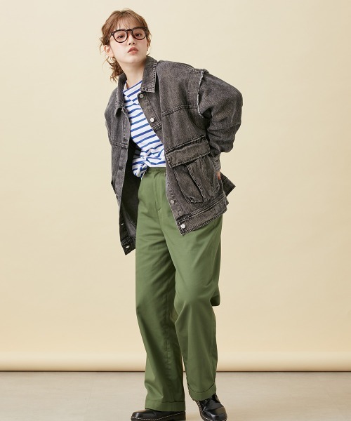 Le temps riche（ルタンリッシュ）の「２ＷＡＹケミカルデニムジャケット ＜Le temps riche＞（デニムジャケット・レディース・ブルー/ブラック・L/M）」の6枚目の写真