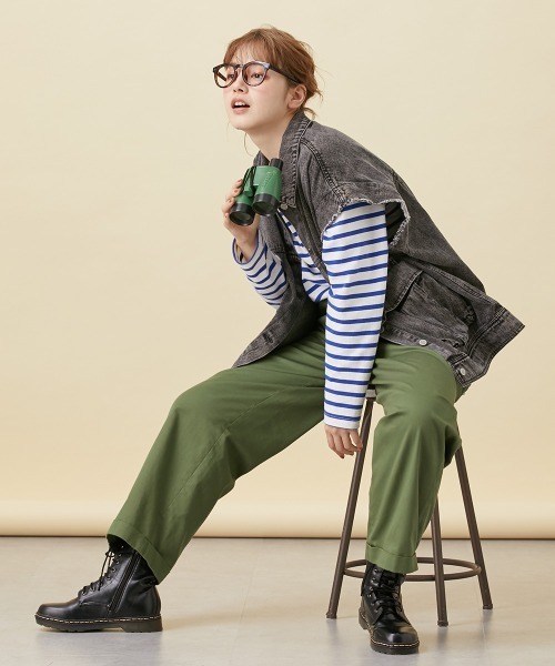 Le temps riche（ルタンリッシュ）の「２ＷＡＹケミカルデニムジャケット ＜Le temps riche＞（デニムジャケット・レディース・ブルー/ブラック・L/M）」の9枚目の写真