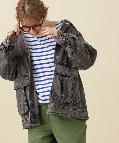 Le temps riche（ルタンリッシュ）の「２ＷＡＹケミカルデニムジャケット ＜Le temps riche＞（デニムジャケット・レディース・ブルー/ブラック・L/M）」の12枚目の写真