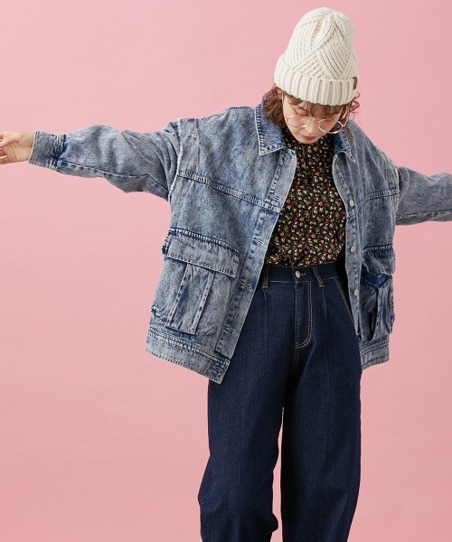 Le temps riche（ルタンリッシュ）の「２ＷＡＹケミカルデニムジャケット ＜Le temps riche＞（デニムジャケット・レディース・ブルー/ブラック・L/M）」の14枚目の写真