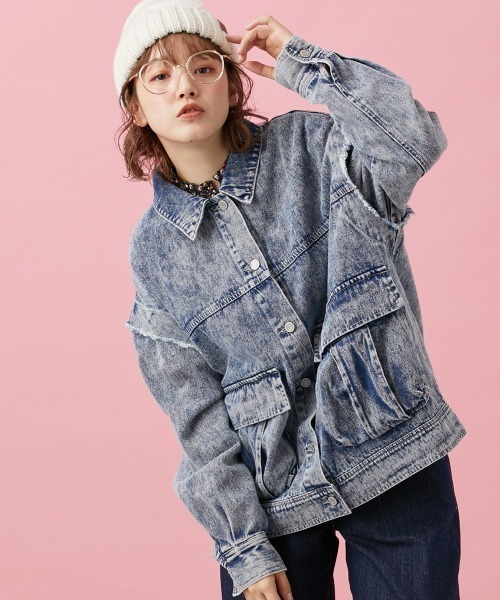 Le temps riche（ルタンリッシュ）の「２ＷＡＹケミカルデニムジャケット ＜Le temps riche＞（デニムジャケット・レディース・ブルー/ブラック・L/M）」の16枚目の写真