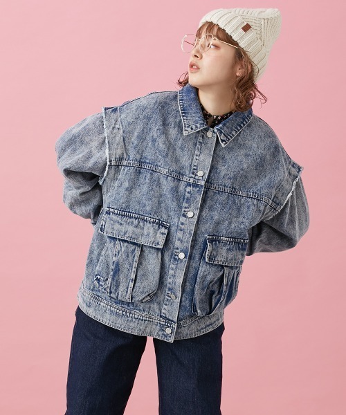 Le temps riche（ルタンリッシュ）の「２ＷＡＹケミカルデニムジャケット ＜Le temps riche＞（デニムジャケット・レディース・ブルー/ブラック・L/M）」の18枚目の写真