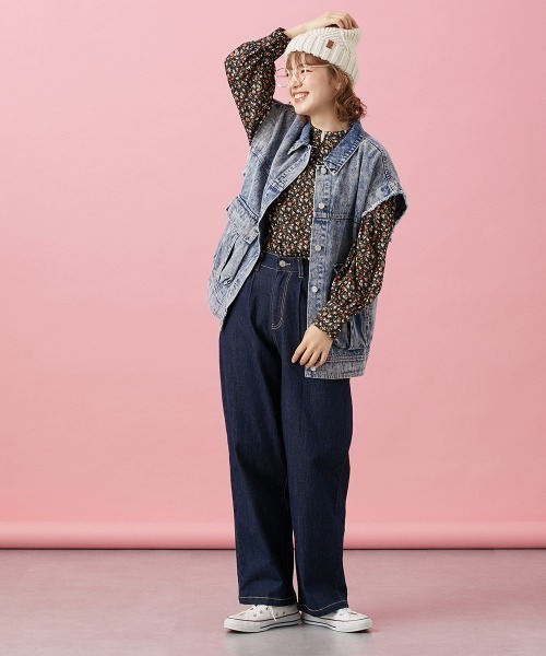 Le temps riche（ルタンリッシュ）の「２ＷＡＹケミカルデニムジャケット ＜Le temps riche＞（デニムジャケット・レディース・ブルー/ブラック・L/M）」の22枚目の写真