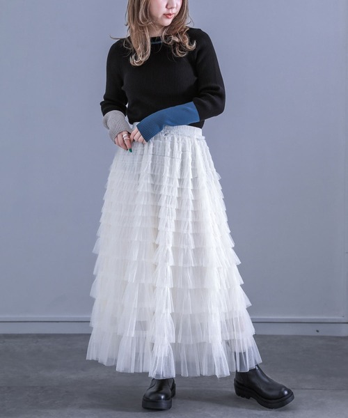 n'OrLABEL（ノアールレーベル）の「『配色リブ編みデザインニット』（ニット/セーター・レディース・モカ/ブラック/杢グレー・1/2）」の12枚目の写真