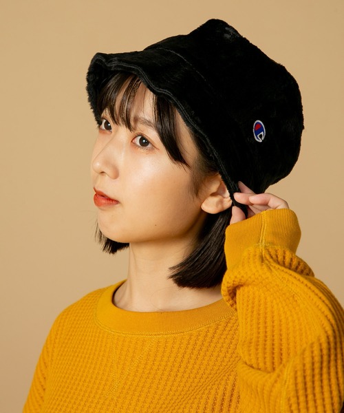 Champion（チャンピオン）の「【CHAMPION/チャンピオン】　シールボアバケットハット（ハット・メンズ・チャコールグレー/グレー/アイボリー/ブラウン/ブラック・FREE）」の2枚目の写真