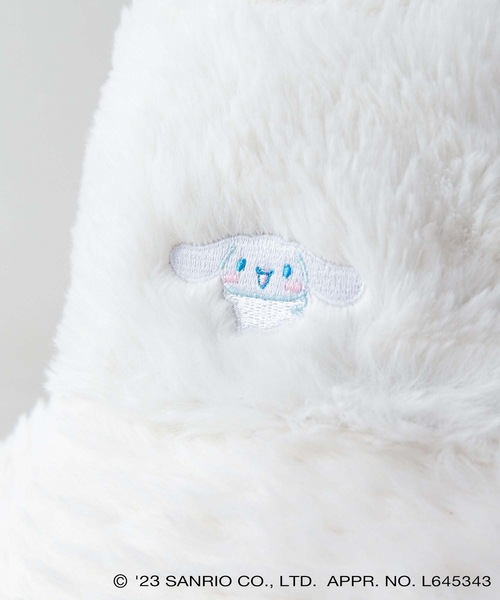 sanrio(サンリオ)の「【SANRIO/サンリオ】ボア バケットハット クロミ シナモロール キャラ ワンポイント 刺繍(ハット・レディース・ホワイト/ブラック・FREE)」の7枚目の写真
