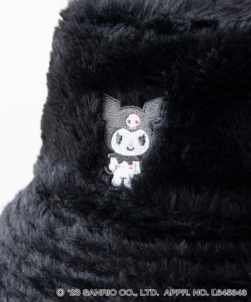 sanrio(サンリオ)の「【SANRIO/サンリオ】ボア バケットハット クロミ シナモロール キャラ ワンポイント 刺繍(ハット・レディース・ホワイト/ブラック・FREE)」の6枚目の写真