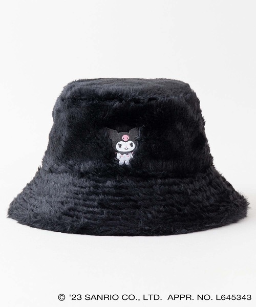 sanrio(サンリオ)の「【SANRIO/サンリオ】ボア バケットハット クロミ シナモロール キャラ ワンポイント 刺繍(ハット・レディース・ホワイト/ブラック・FREE)」の4枚目の写真