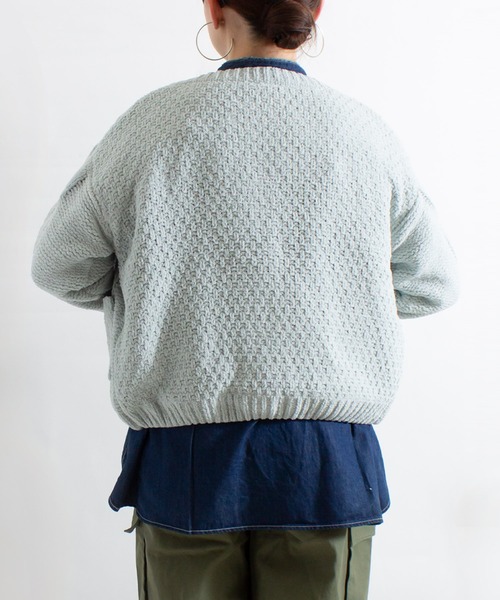 ALL ORDINARIES（オールオーディナリーズ）の「【LITTLE MARKET（リトルマーケット）】アラン編み モールヤーンニットカーディガン（ニット/セーター・レディース・ブルー/イエロー/グレー・FREE）」の9枚目の写真