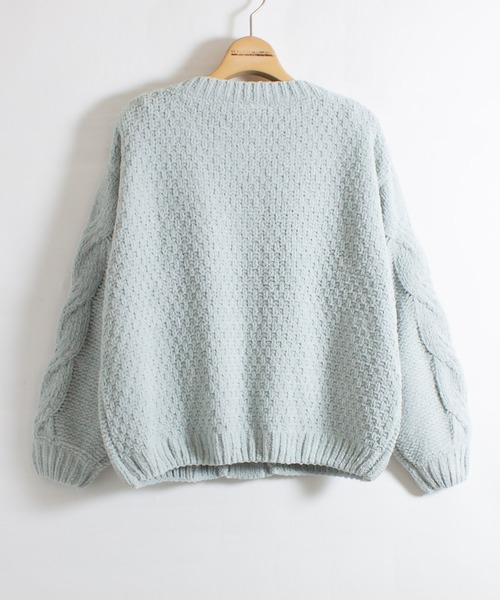 ALL ORDINARIES（オールオーディナリーズ）の「【LITTLE MARKET（リトルマーケット）】アラン編み モールヤーンニットカーディガン（ニット/セーター・レディース・ブルー/イエロー/グレー・FREE）」の21枚目の写真