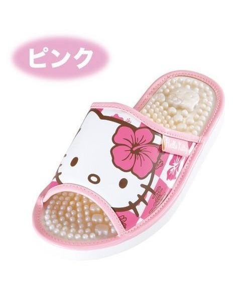 Mayree(メイリー)の「【Sanrio】サンリオハイビスカスハロキティヘルシーサンダル(MA)(サンダル・レディース・ブラック×ピンク/ブラック×ゴールド/ピンク/サックスブルー・M/L)」の4枚目の写真