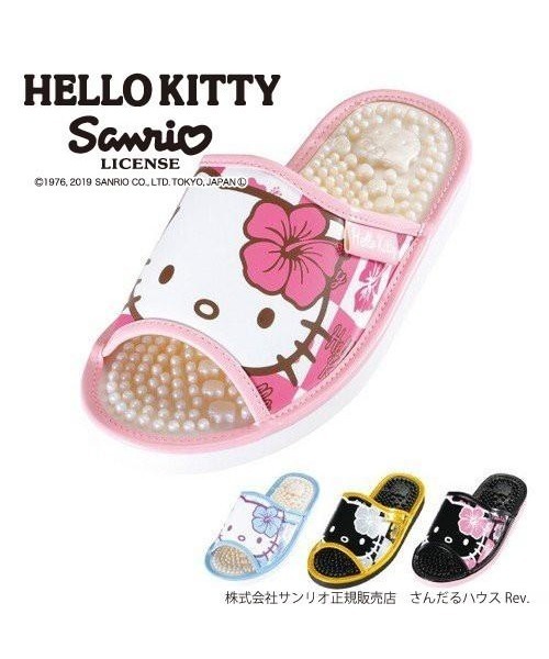 Mayree(メイリー)の「【Sanrio】サンリオハイビスカスハロキティヘルシーサンダル(MA)(サンダル・レディース・ブラック×ピンク/ブラック×ゴールド/ピンク/サックスブルー・M/L)」の6枚目の写真