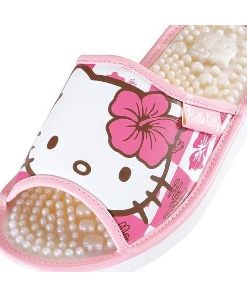 Mayree(メイリー)の「【Sanrio】サンリオハイビスカスハロキティヘルシーサンダル(MA)(サンダル・レディース・ブラック×ピンク/ブラック×ゴールド/ピンク/サックスブルー・M/L)」の7枚目の写真
