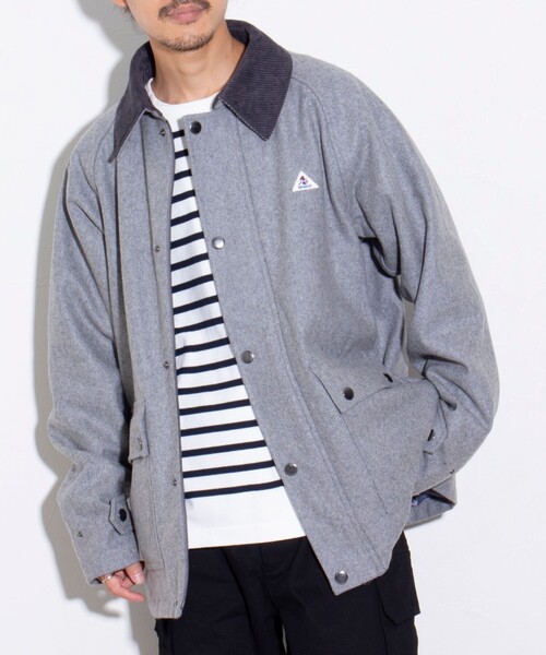 GEVACO（ゲバコ）の「【GEVACO/ゲバコ】メルトンミドルブルゾン ミドルコート（ブルゾン・メンズ・グレー/ブルー/ネイビー/カーキ・M/L）」の2枚目の写真