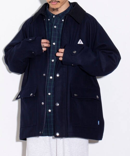 GEVACO（ゲバコ）の「【GEVACO/ゲバコ】メルトンミドルブルゾン ミドルコート（ブルゾン・メンズ・グレー/ブルー/ネイビー/カーキ・M/L）」の7枚目の写真