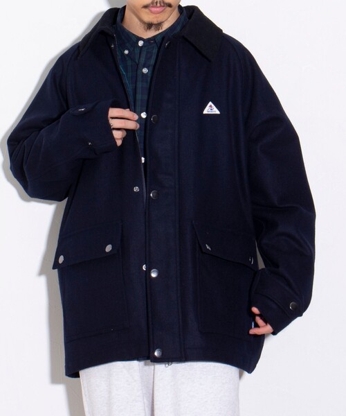 GEVACO（ゲバコ）の「【GEVACO/ゲバコ】メルトンミドルブルゾン ミドルコート（ブルゾン・メンズ・グレー/ブルー/ネイビー/カーキ・M/L）」の8枚目の写真