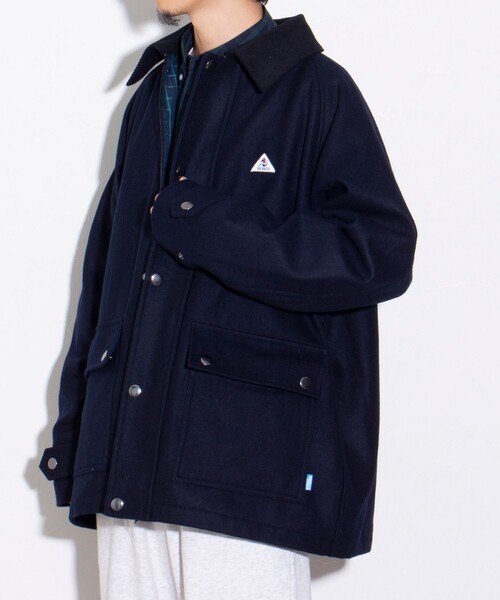 GEVACO（ゲバコ）の「【GEVACO/ゲバコ】メルトンミドルブルゾン ミドルコート（ブルゾン・メンズ・グレー/ブルー/ネイビー/カーキ・M/L）」の9枚目の写真