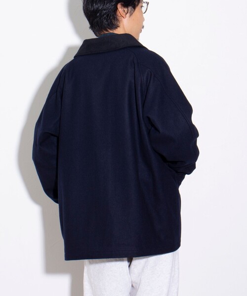GEVACO（ゲバコ）の「【GEVACO/ゲバコ】メルトンミドルブルゾン ミドルコート（ブルゾン・メンズ・グレー/ブルー/ネイビー/カーキ・M/L）」の10枚目の写真