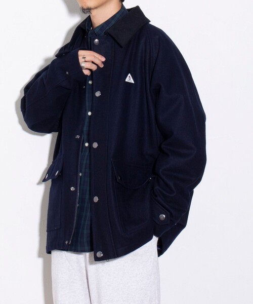 GEVACO（ゲバコ）の「【GEVACO/ゲバコ】メルトンミドルブルゾン ミドルコート（ブルゾン・メンズ・グレー/ブルー/ネイビー/カーキ・M/L）」の11枚目の写真