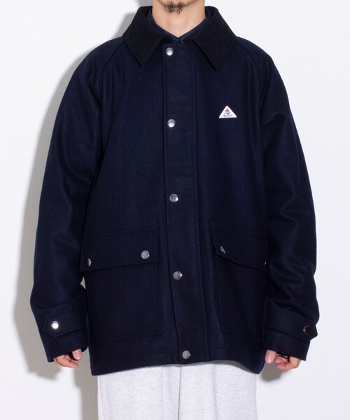 GEVACO（ゲバコ）の「【GEVACO/ゲバコ】メルトンミドルブルゾン ミドルコート（ブルゾン・メンズ・グレー/ブルー/ネイビー/カーキ・M/L）」の18枚目の写真