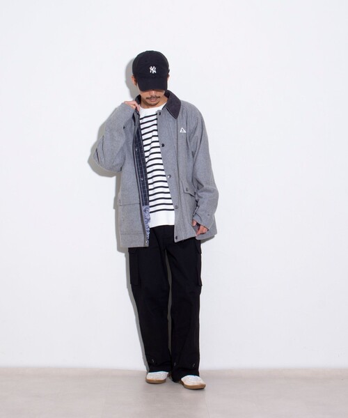 GEVACO（ゲバコ）の「【GEVACO/ゲバコ】メルトンミドルブルゾン ミドルコート（ブルゾン・メンズ・グレー/ブルー/ネイビー/カーキ・M/L）」の21枚目の写真