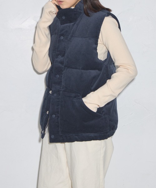 スタンダードコーデュロイダウンベスト（ダウンベスト）｜leimn