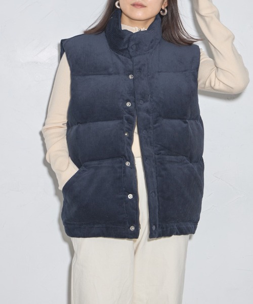 スタンダードコーデュロイダウンベスト（ダウンベスト）｜leimn