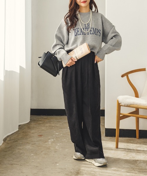 hunch（ハンチ）の「細コールタックパンツ（その他パンツ・レディース・ライトイエロー/ブラック/オフホワイト・FREE）」の14枚目の写真